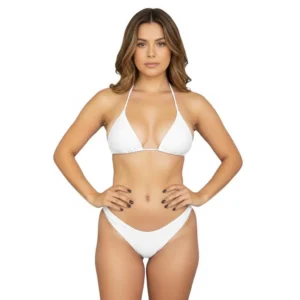 Biquini Cortininha Asa Delta Poliamida P M G GG Moda Praia Verao Cores Variadas Conforto Resistente