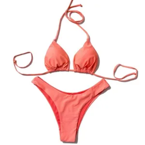 Biquini Cortininha Asa Delta Poliamida P M G GG Moda Praia Verao Cores Variadas Conforto Resistente