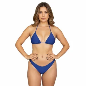 Biquini Cortininha Asa Delta Poliamida P M G GG Moda Praia Verao Cores Variadas Conforto Resistente