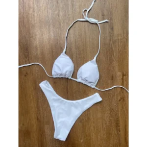 Biquini Cortininha Asa Delta Poliamida P M G GG Moda Praia Verao Cores Variadas Conforto Resistente