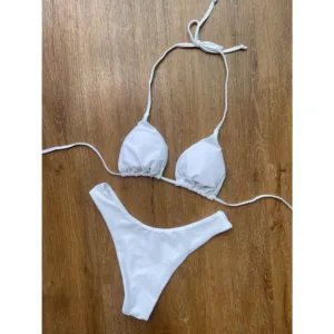 Biquini Cortininha Asa Delta Poliamida P M G GG Moda Praia Verao Cores Variadas Conforto Resistente