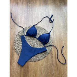 Biquini Cortininha Asa Delta Poliamida P M G GG Moda Praia Verao Cores Variadas Conforto Resistente