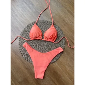 Biquini Cortininha Asa Delta Poliamida P M G GG Moda Praia Verao Cores Variadas Conforto Resistente