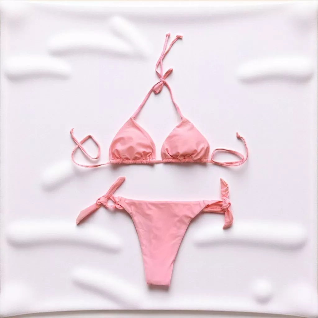Biquini Cortininha Com Bojo Conjunto Praia Verao Calcinha De Amarrar Feminino Poliamida P M G GG