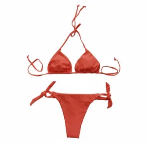 Biquini Cortininha Com Bojo Conjunto Praia Verao Calcinha De Amarrar Feminino Poliamida P M G GG