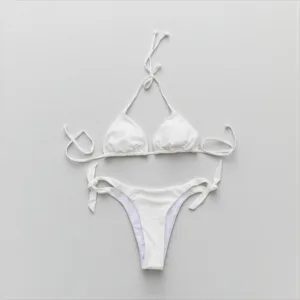 Biquini Cortininha Com Bojo Conjunto Praia Verao Calcinha De Amarrar Feminino Poliamida P M G GG