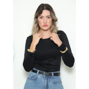 Blusa Feminina Termica Quente Manga Longa Forrada Inverno
