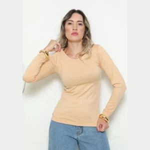 Blusa Feminina Termica Quente Manga Longa Forrada Inverno