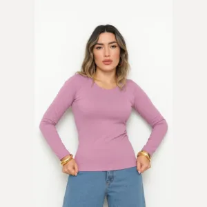 Blusa Feminina Termica Quente Manga Longa Forrada Inverno