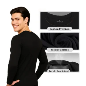 Blusa Manga Longa Termica Frio Flanelada Segunda Pele