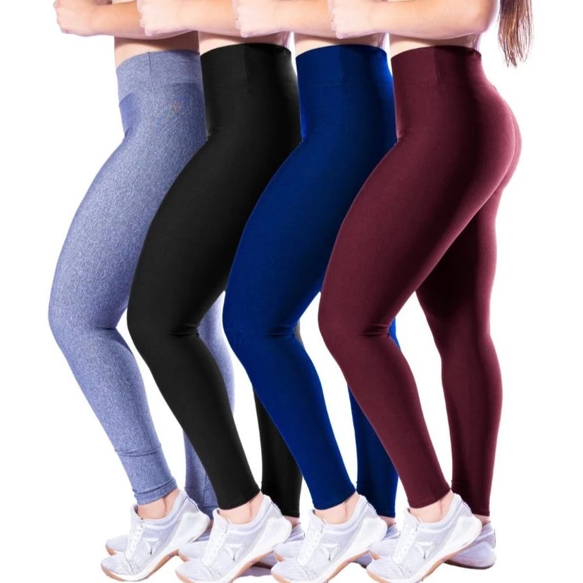 Calça Leg Legging Suplex Feminina Cós Alto Confortável Caminhada Academia Casual Antiodor Yoga