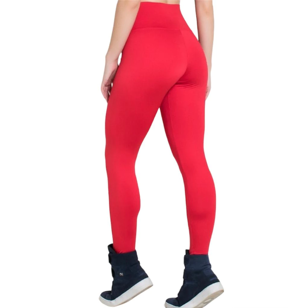 Calça Leg Legging Suplex Feminina Cós Alto Confortável Caminhada Academia Casual Antiodor Yoga