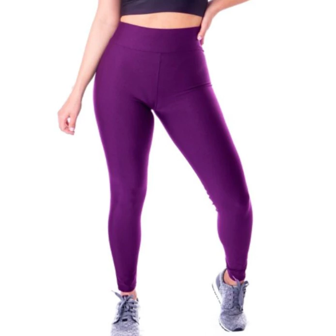 Calça Leg Legging Suplex Feminina Cós Alto Confortável Caminhada Academia Casual Antiodor Yoga