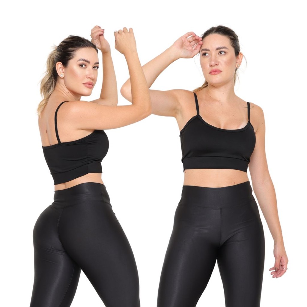 Conjunto Top + Calça Legging Feminina Suplex Premium Academia Confortável