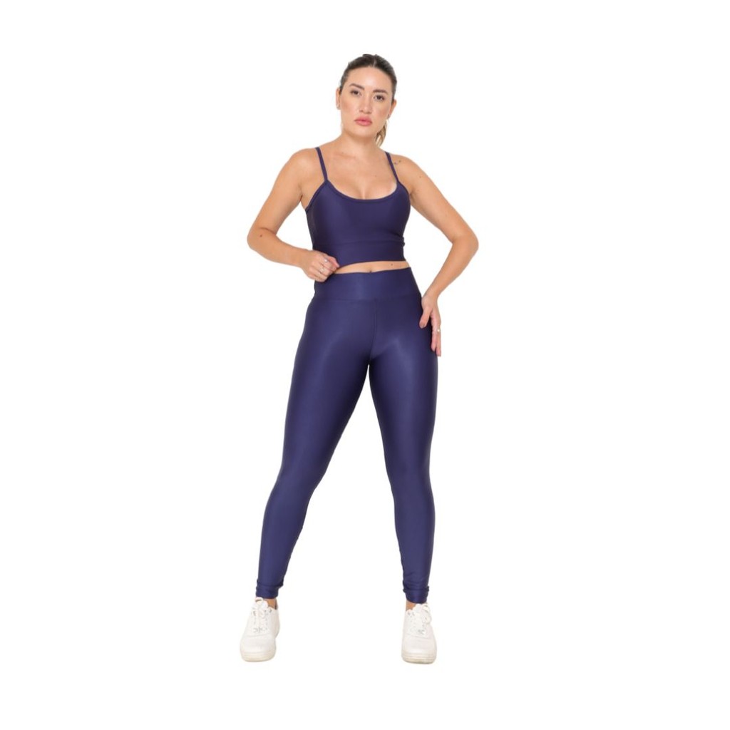 Conjunto Top + Calça Legging Feminina Suplex Premium Academia Confortável