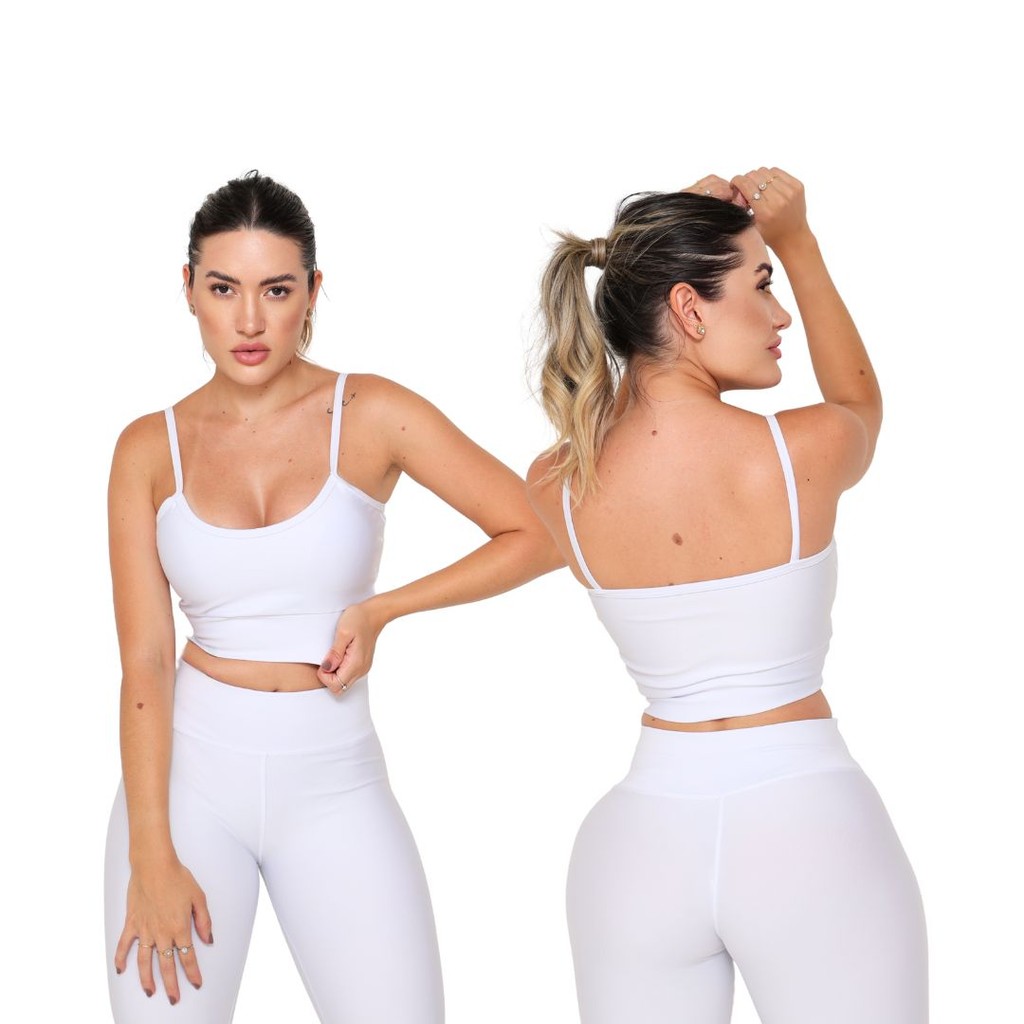 Conjunto Top + Calça Legging Feminina Suplex Premium Academia Confortável
