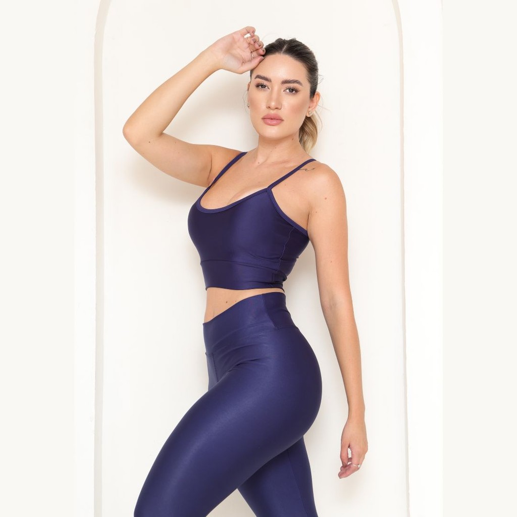 Conjunto Top + Calça Legging Feminina Suplex Premium Academia Confortável