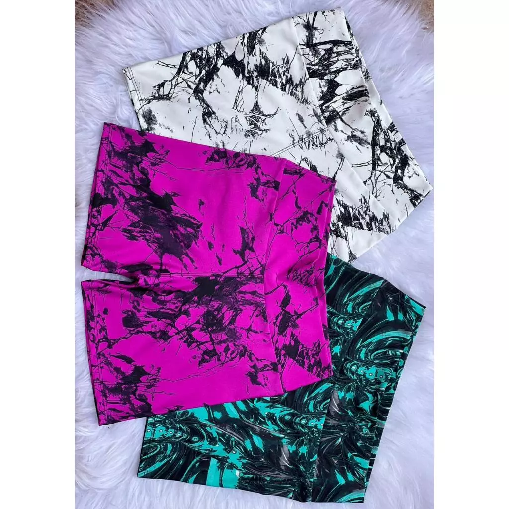 Kit 10 Shorts Feminina Premium Academia Caminhada Yoga Pilate Casual Legging Feminino Estampado
