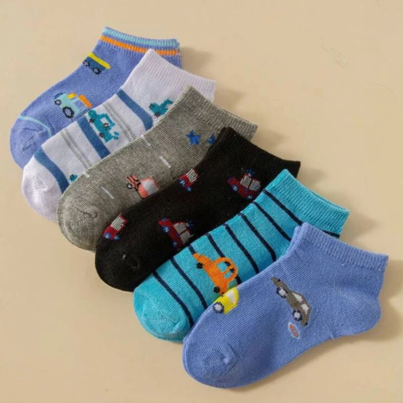 Kit 12 Pares de Meia Infantil Estampas Variadas Crianca Bebe