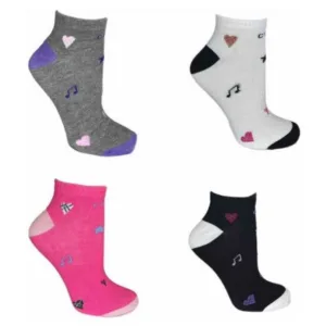 Kit 12 Pares de Meias Feminino Estampas Variadas Soquete Cano Curto Adulto 34 ao 40 Feminina