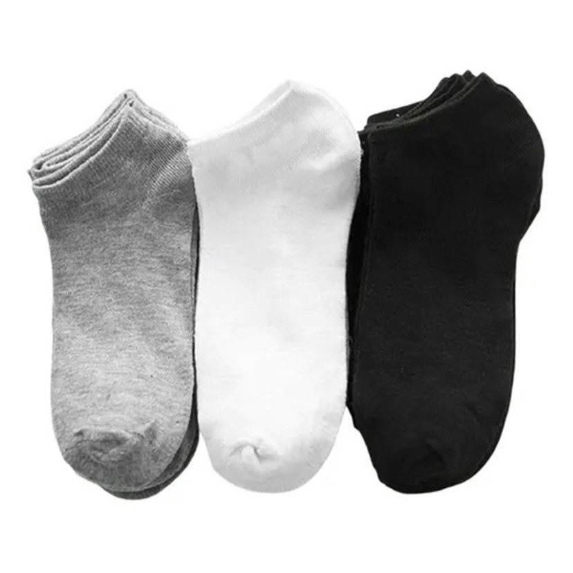 Kit 12 Pares de Meias Soquete Cano Curto Unissex Algodão 35 ao 43 Adulto Masculino Feminina