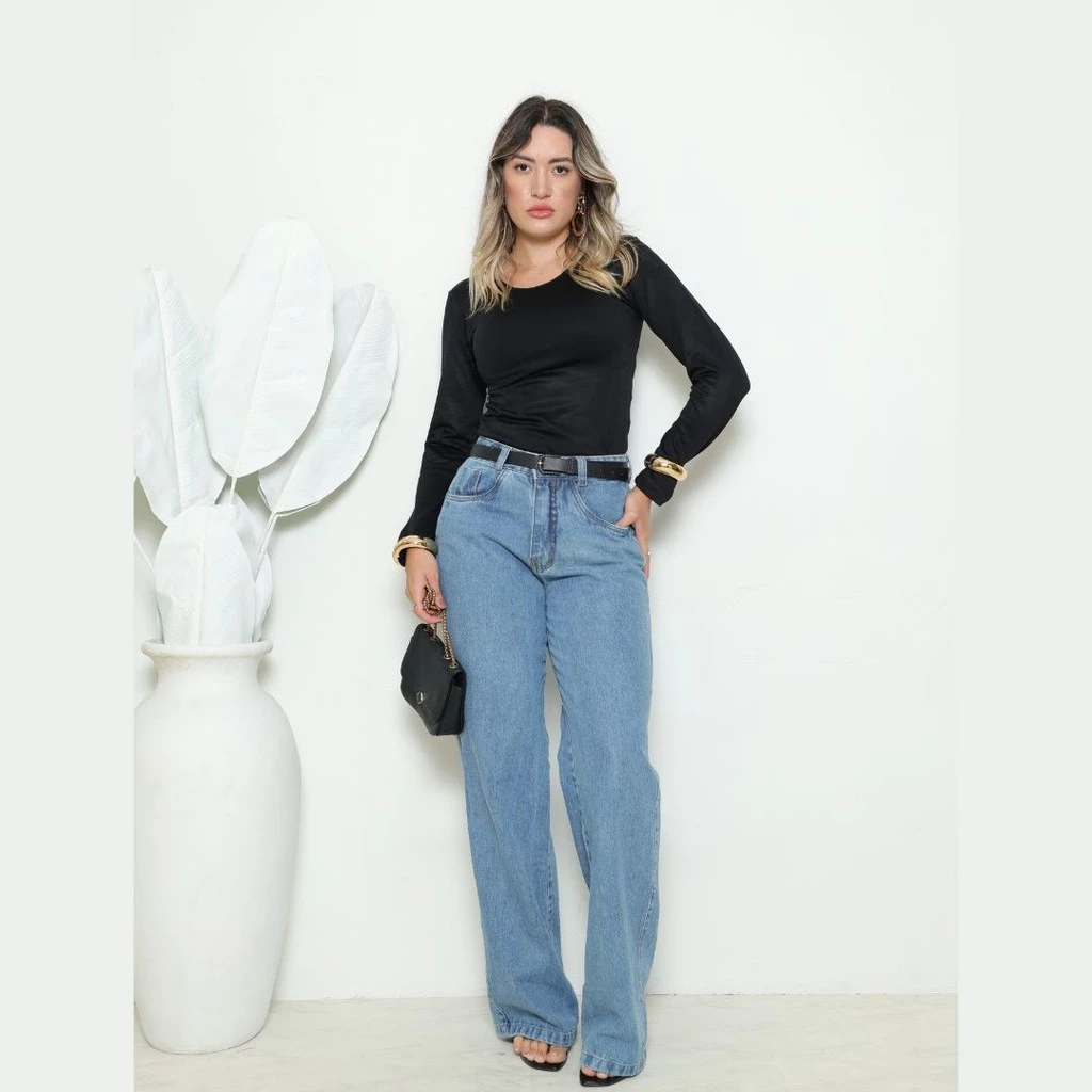 Kit 2 Blusa Feminina Térmica Quentinha Forrada Inverno Preta