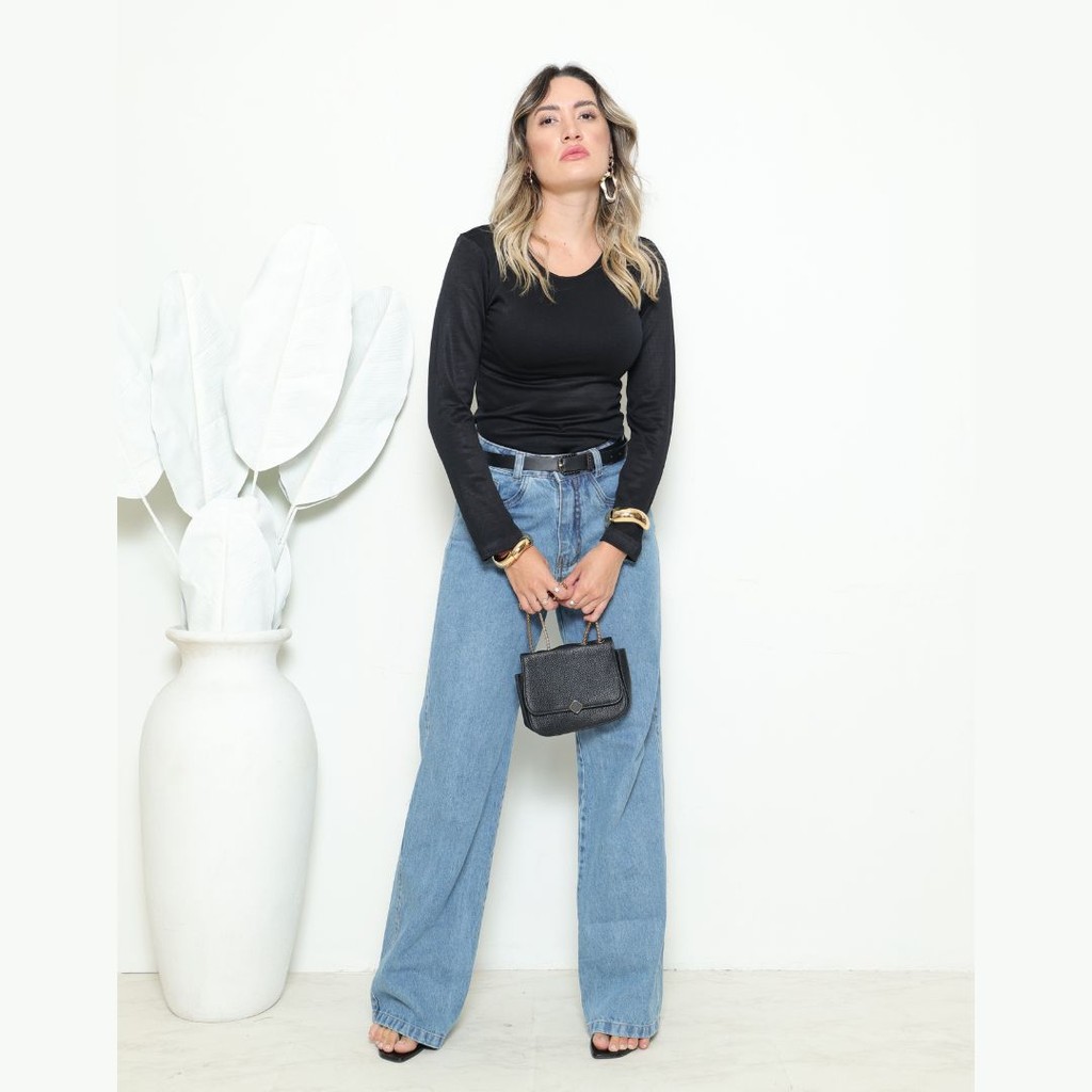 Kit 2 Blusa Feminina Térmica Quentinha Forrada Inverno Preta