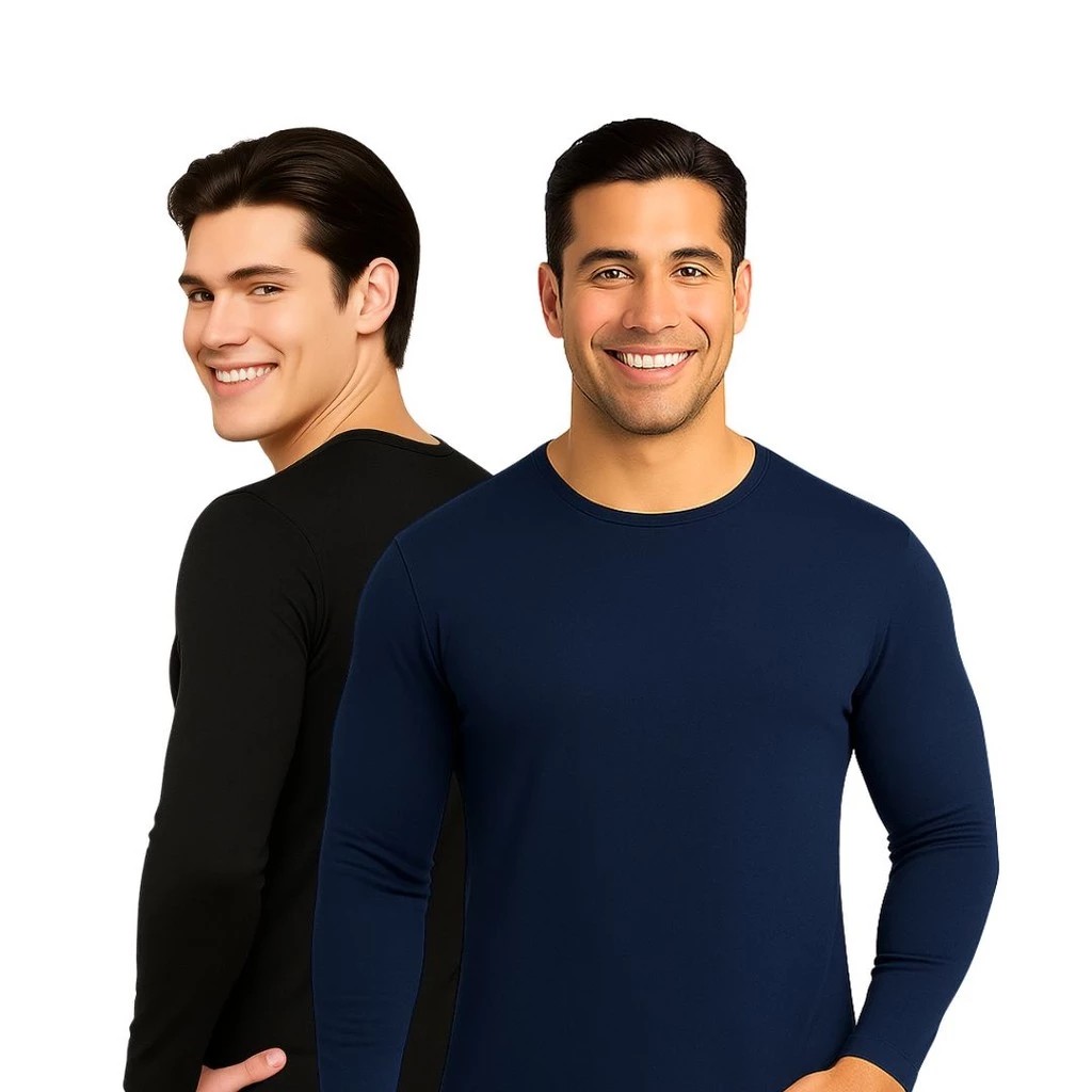 Kit 2 Blusa Manga Longa Térmica Frio Flanelada Segunda Pele