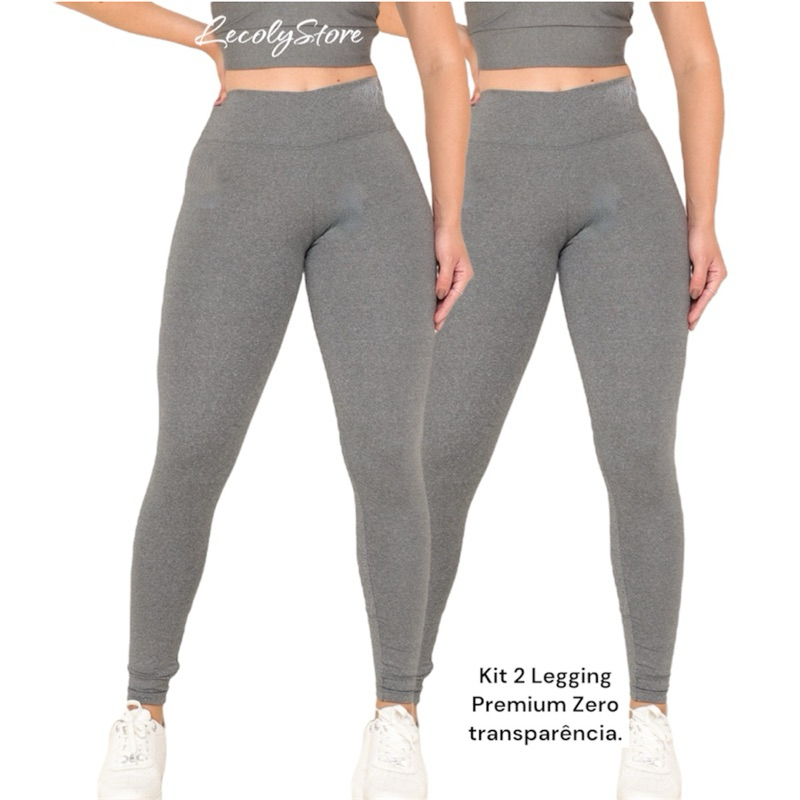 Kit 2 Calça LEG Leggings Moda Fitness Suplex Academia Super Confortáve Antiodor Yoga Feminina