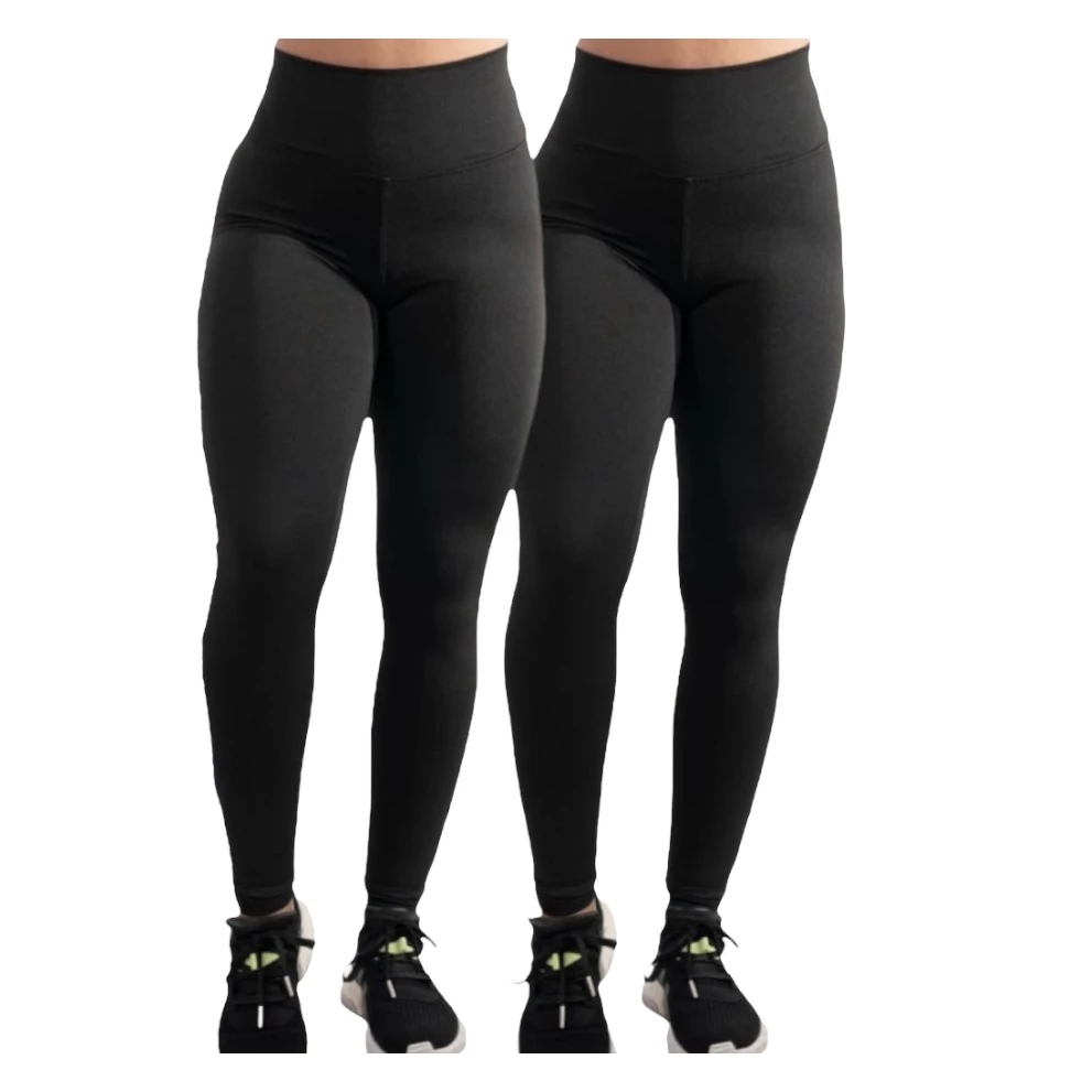 Kit 2 Calça LEG Leggings Moda Fitness Suplex Academia Super Confortáve Antiodor Yoga Feminina