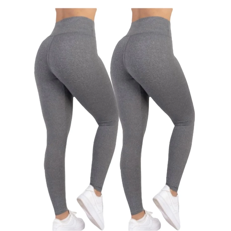 Kit 2 Calça LEG Leggings Moda Fitness Suplex Academia Super Confortáve Antiodor Yoga Feminina