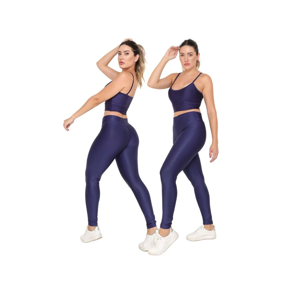 Kit 2 Calça Legging Academia Feminina Suplex Premium Fitness