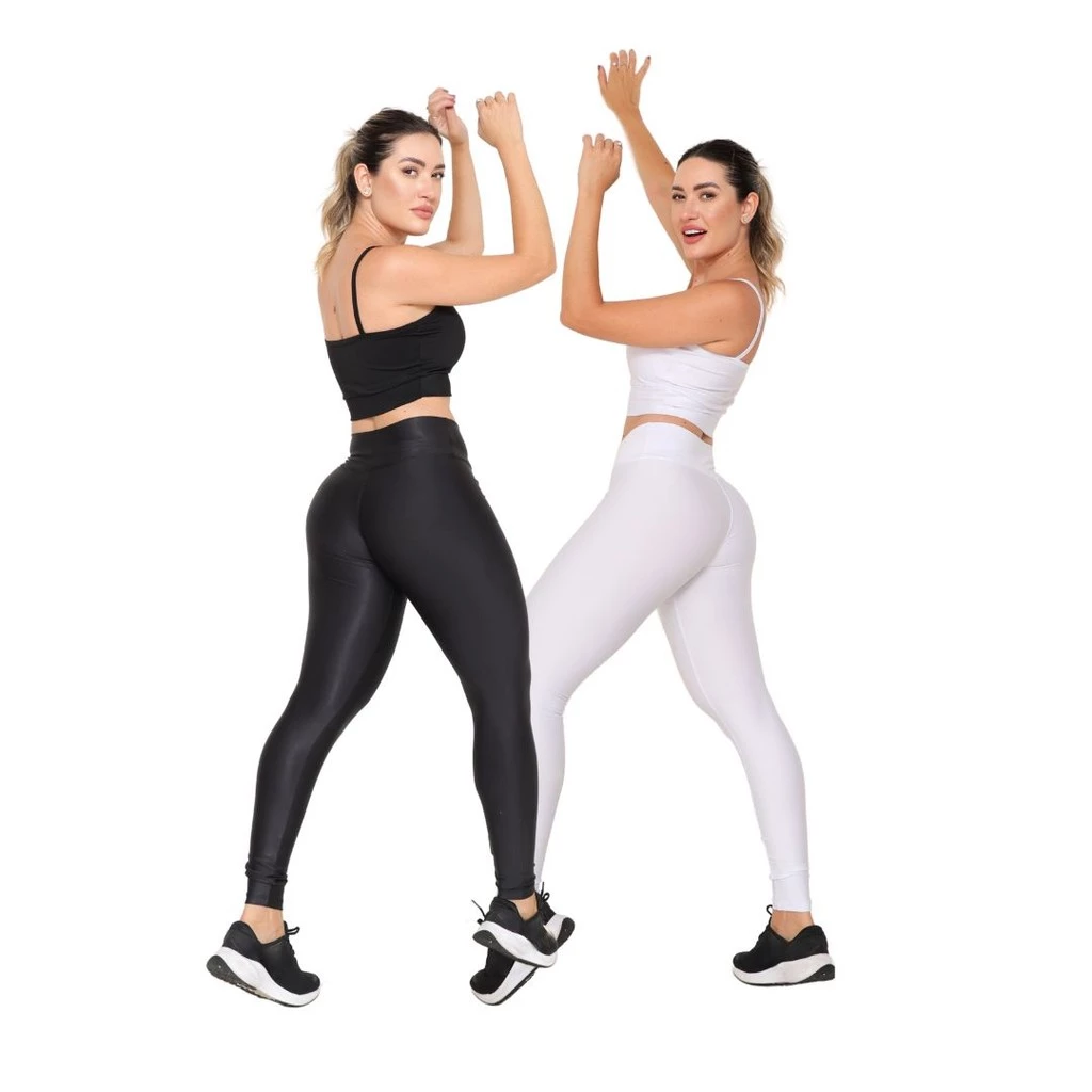 Kit 2 Calça Legging Academia Feminina Suplex Premium Fitness