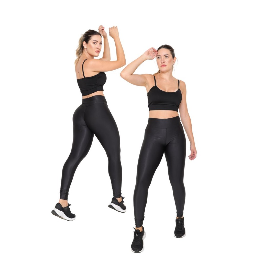 Kit 2 Calça Legging Academia Feminina Suplex Premium Fitness
