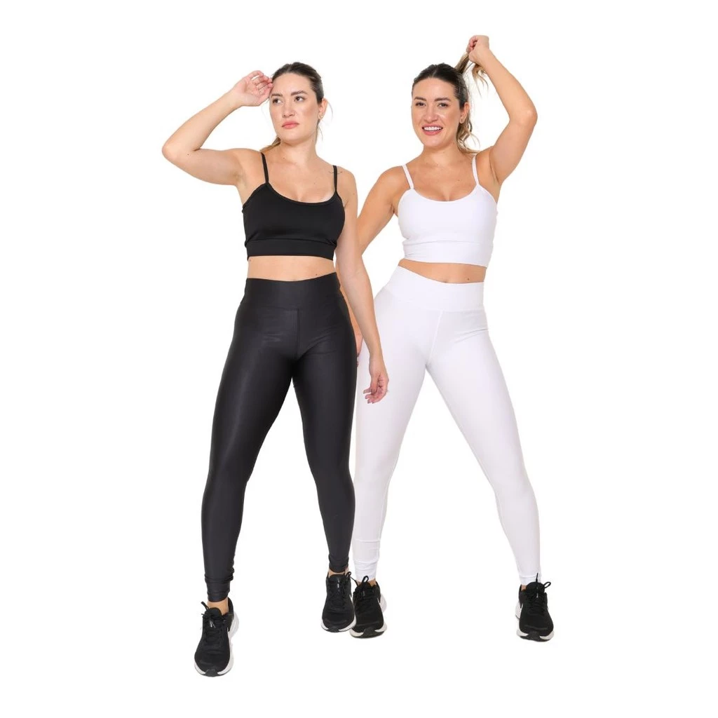 Kit 2 Calça Legging Academia Feminina Suplex Premium Fitness