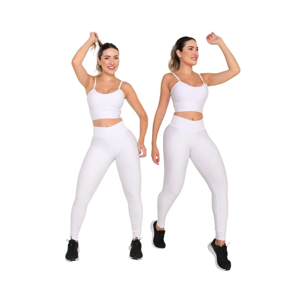 Kit 2 Calça Legging Academia Feminina Suplex Premium Fitness