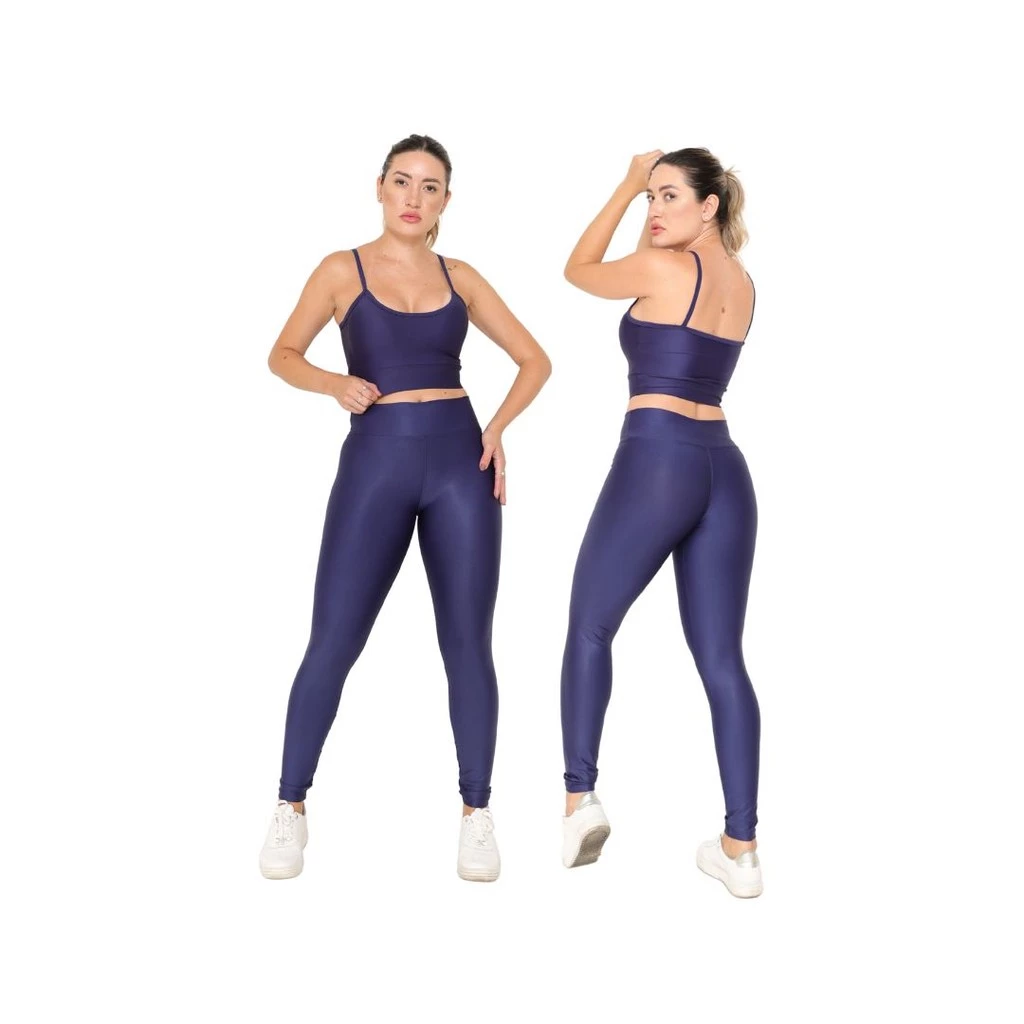 Kit 2 Calça Legging Academia Feminina Suplex Premium Fitness