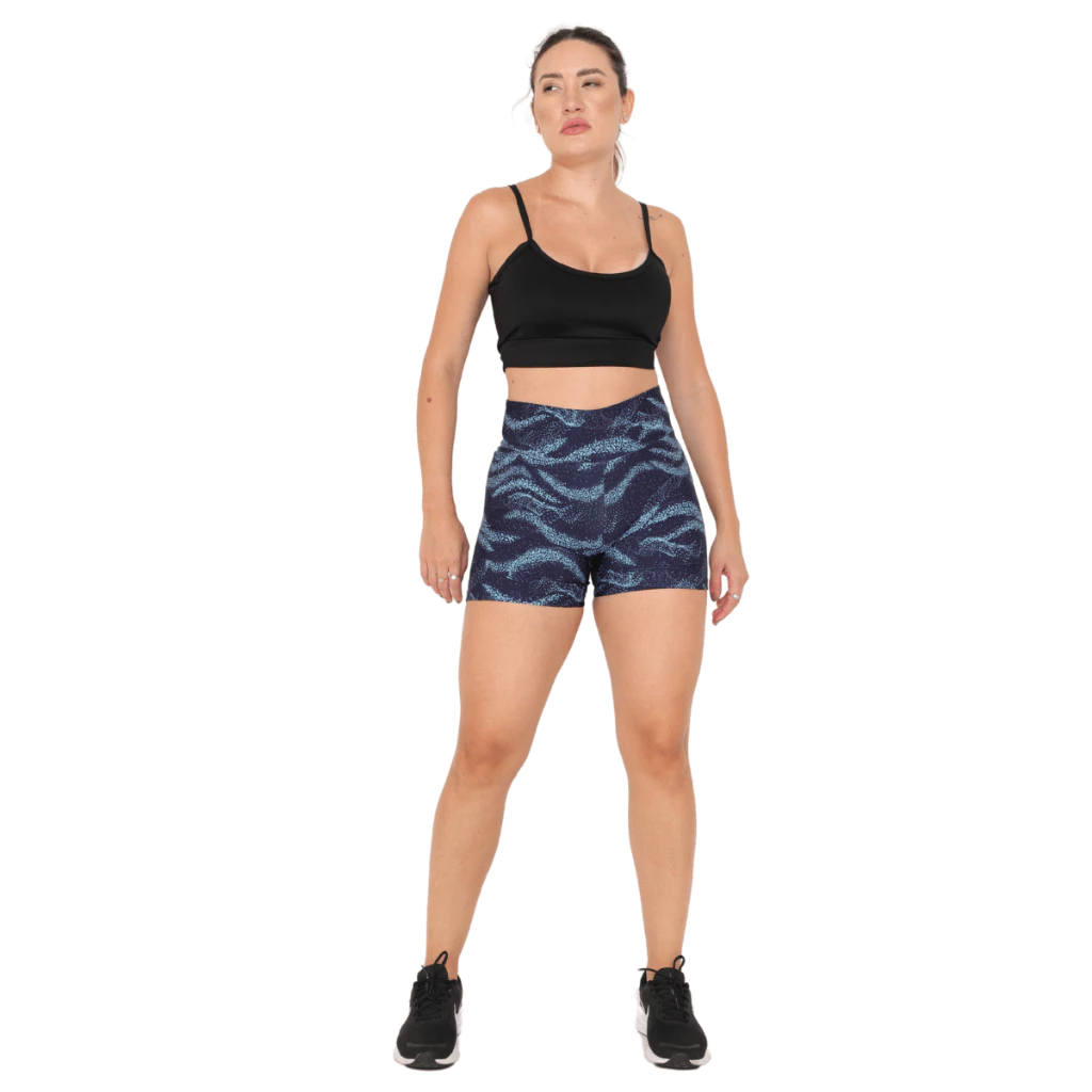Kit 4 Shortinhos Curto Estampados Feminino Caminhada Academia Short Cintura Alta Antiodor Esportiva