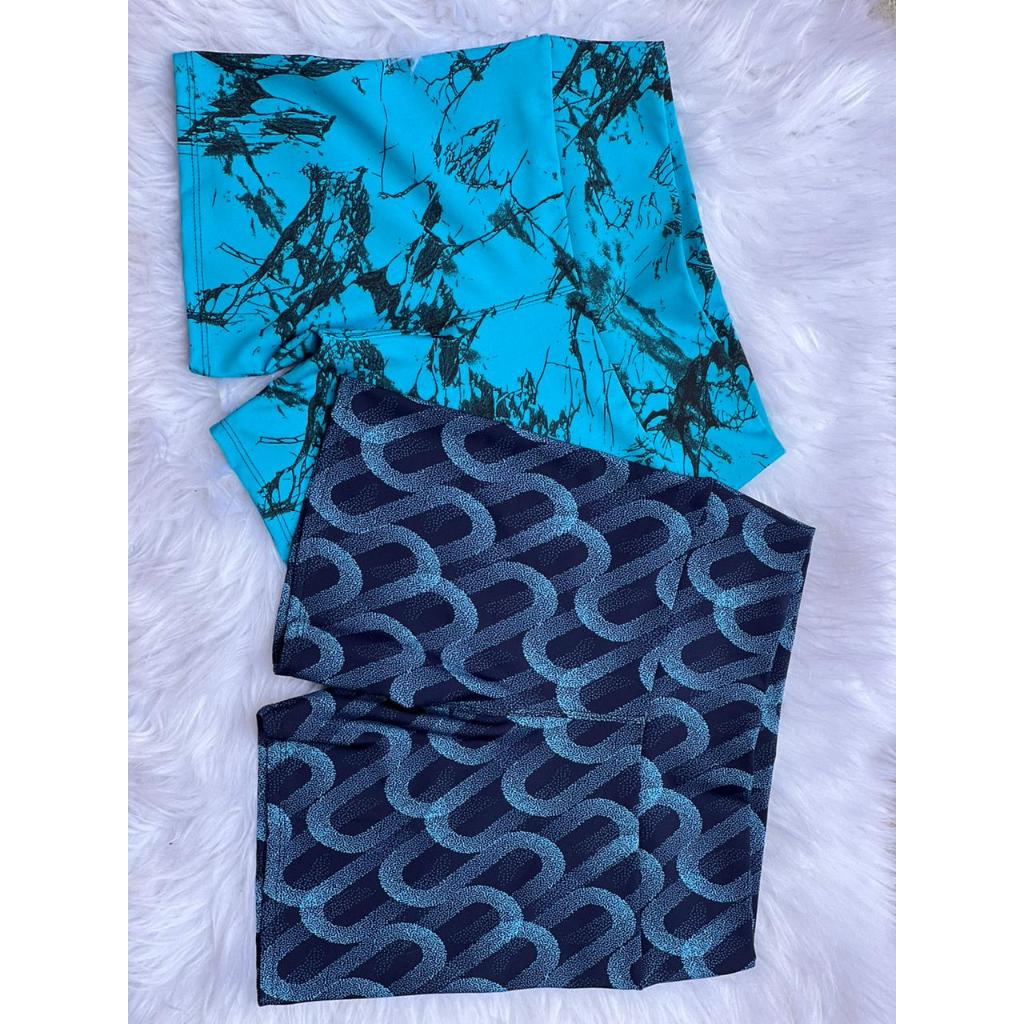Kit 5 Short Meia Coxa Premium Estampado Academia, Caminhada, Parques, Passeios, Surf