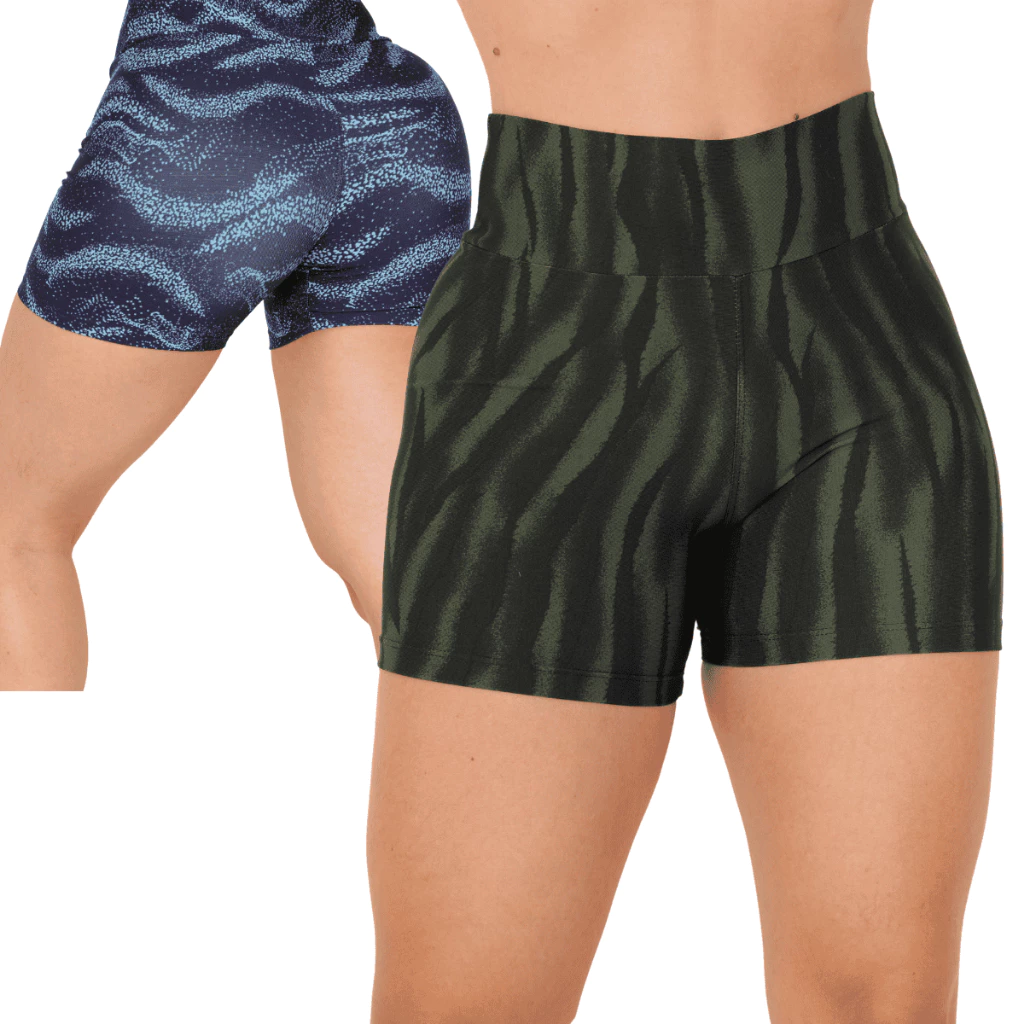 Kit 10 Short Feminino Premium Meia Coxa Academia Caminhada Parque Atividade ao ar Livre