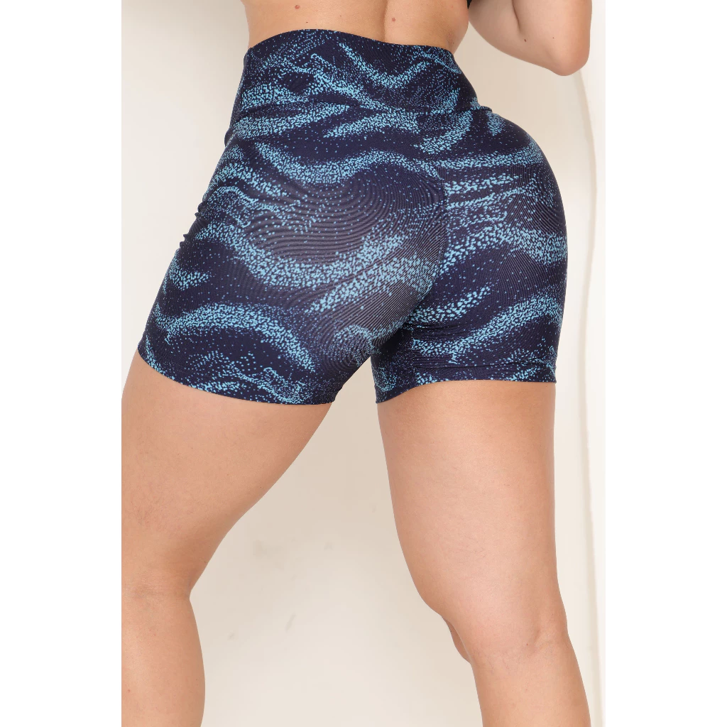 Kit 3 Shortinho Feminino Estampado Premium Meia Coxa Caminhada Academia Yoga Pilates Casual