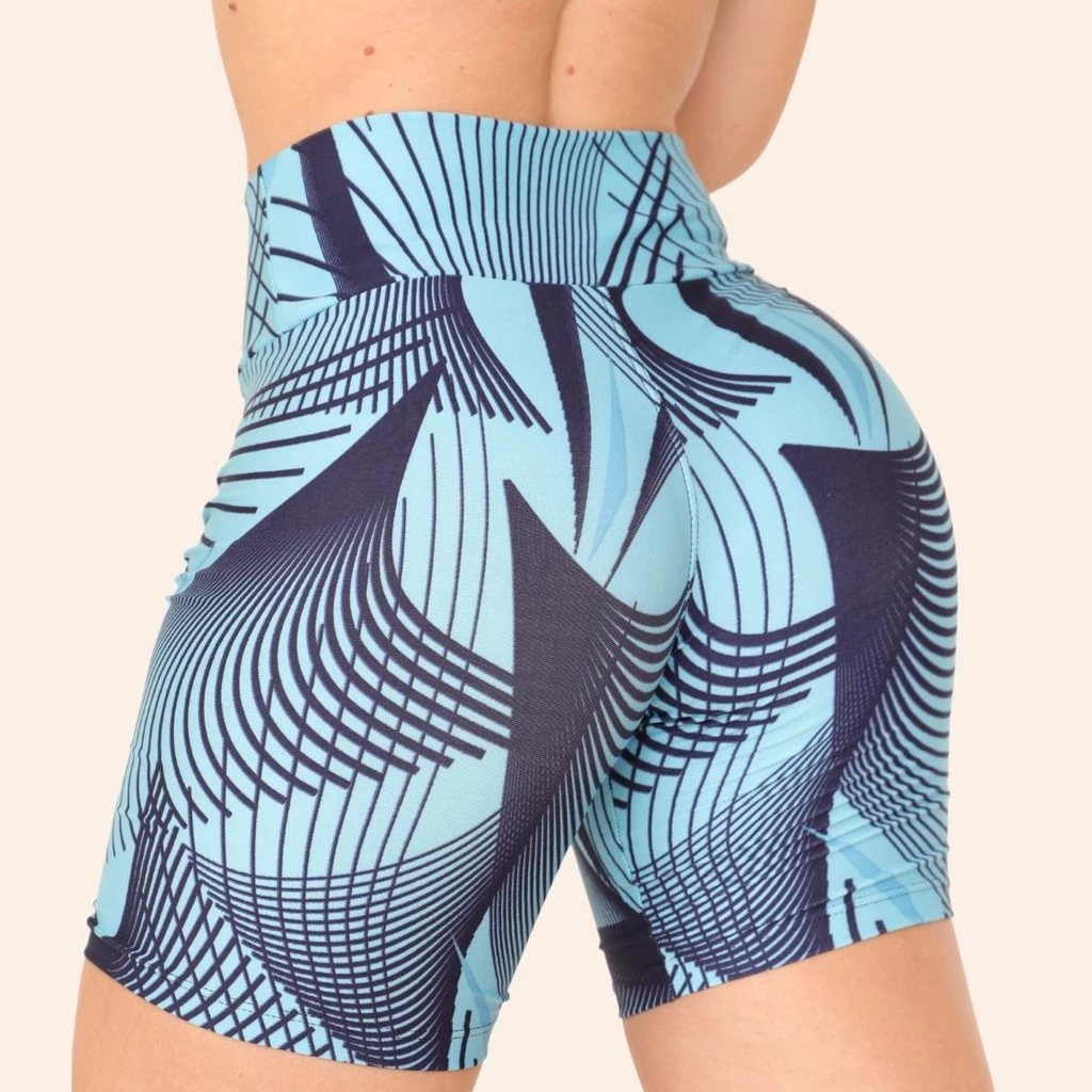 Kit 3 Bermuda Estampada Feminina Suplex Premium Academia