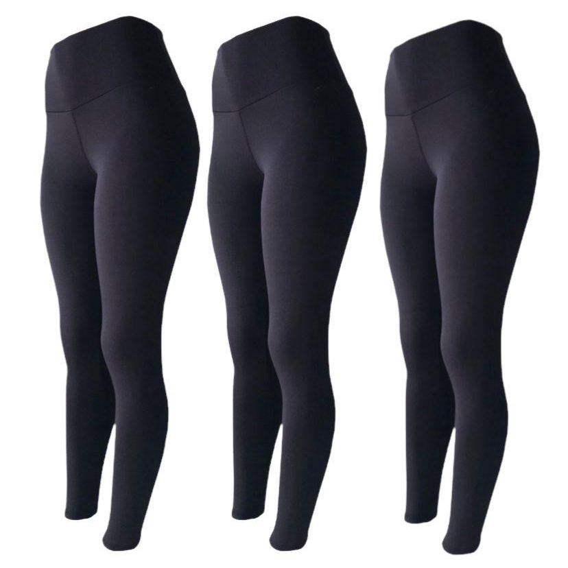 Kit 3 Calça Leg Leggings Fitness lisa e estampada academia passeio caminhada