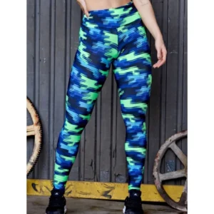 Kit 3 Calca Legging Feminina Estampado Academia Suplex Cintura Alta Fitness Antiodor Macio Pilates