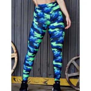 Kit 3 Calca Legging Feminina Estampado Academia Suplex Cintura Alta Fitness Antiodor Macio Pilates