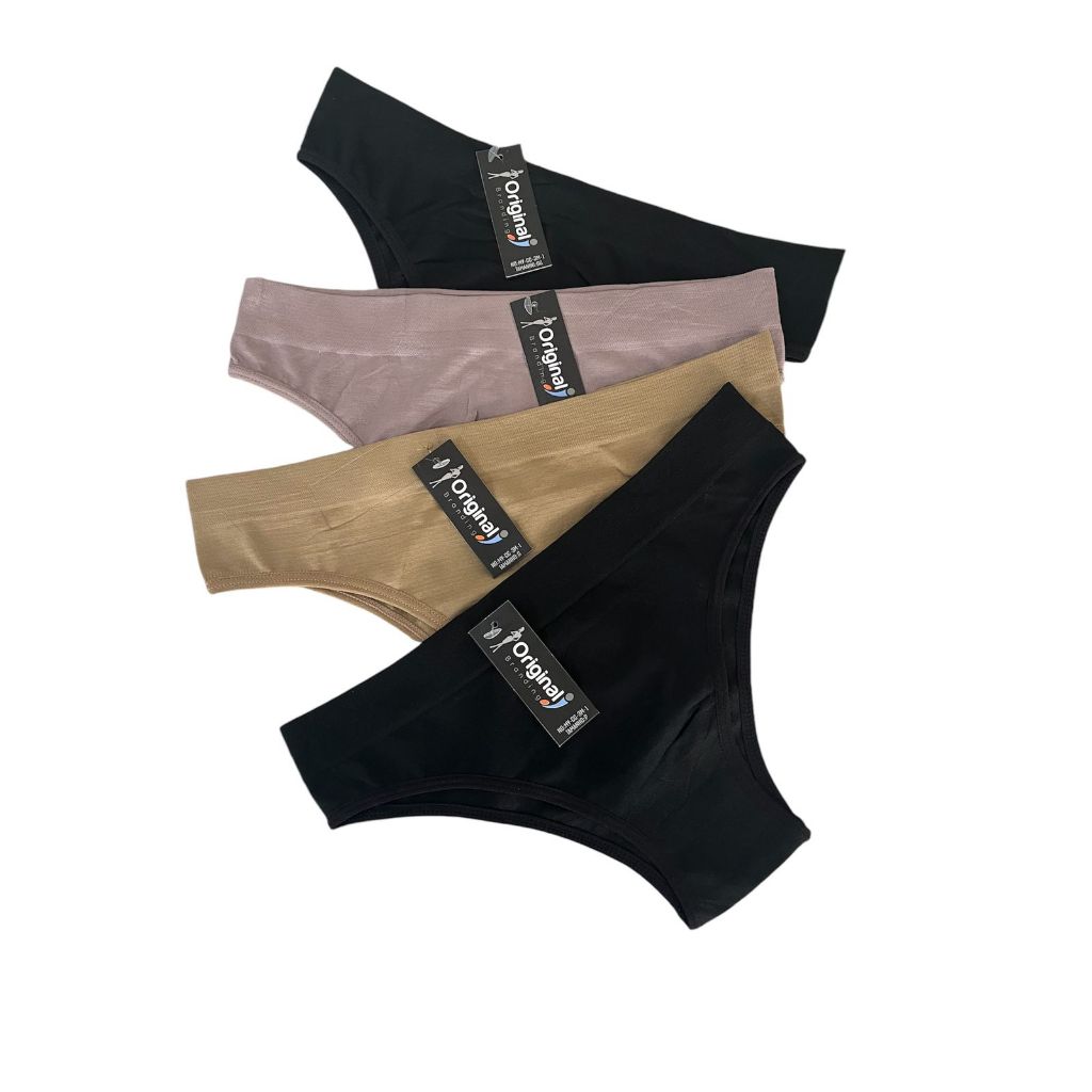 Kit 3 Calcinha Cós Macio Adulto Poliéster Super Conforto Adulto Neutra Não Marca Roupa
