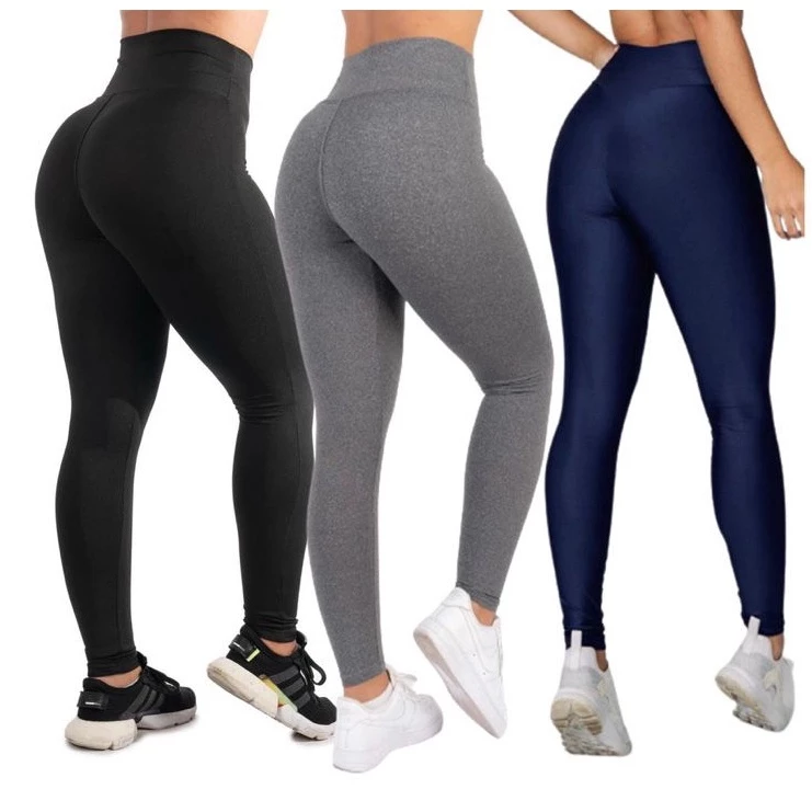 Kit 3 LEG Legging Feminina Calça Academia Antiodor Feminino Fitness Yoga Caminhada Cintura Alta