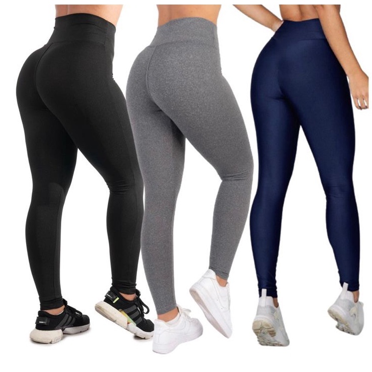 Kit 3 LEG Legging Feminina Calça Academia Antiodor Feminino Fitness Yoga Caminhada Cintura Alta