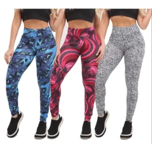 Kit 3 Legging Feminina Calca Suplex Academia Estampadas Caminhada Fitness
