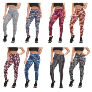 Kit 3 Legging Feminina Calca Suplex Academia Estampadas Caminhada Fitness